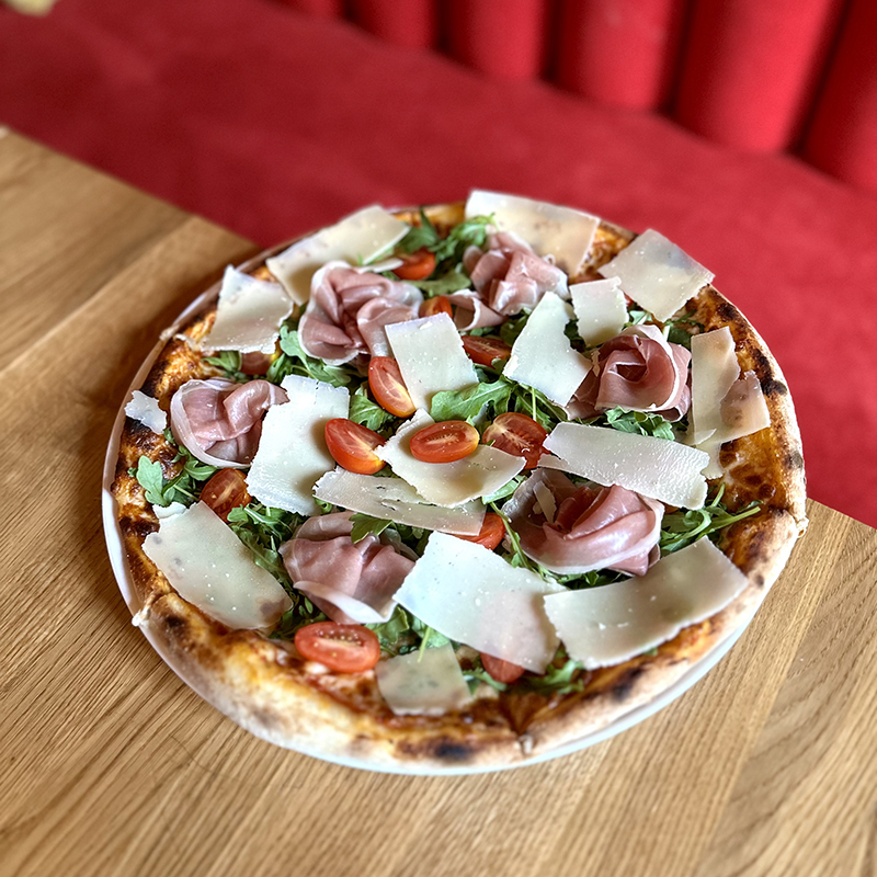 Pizza prosciutto di parma - restauracja Atmosfera, zamów online na www.dosyta.pl
